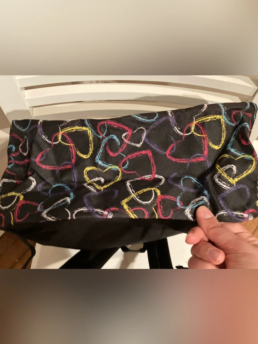 Kids' Black Heart Print Backpack